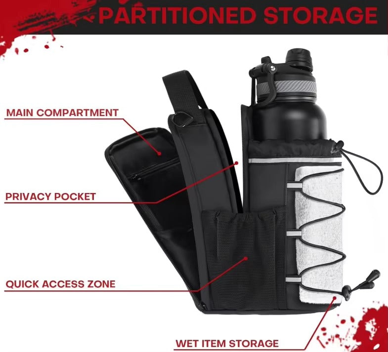 New Design Magnetic Gym Bag with Bottle Bag